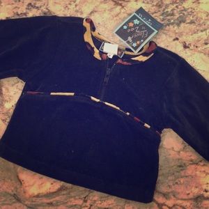 Flowers by Zoe Velour 1/2 zip Top size 4